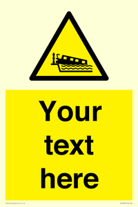 Custom warning grounding narrow boat on lock cill